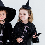 Mini chapeau de sorcière en velours étoilé - "Raven" | MIMI & LULA