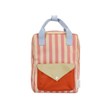 Sac à dos enfant "Enveloppe" - Stripes Coral Pink | STICKY LEMON