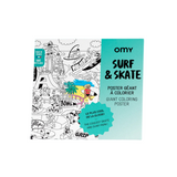 Poster géant à colorier - Surf & Skate | OMY