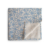 Grand lange coton bio - Blue Flowers | MUSHIE
