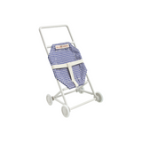 Mini poussette pour poupée - Vichy Blue | GOMMU
