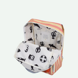 Sac à dos enfant "Enveloppe" - Stripes Coral Pink | STICKY LEMON
