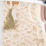 Gigoteuse gaze de coton "Animals" - Olive Green | JOLLEIN