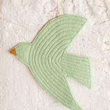 Set de 3 oiseaux décoratifs à suspendre - Menthe | MUSHKANE