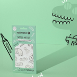Tatouages éphémères à colorier - Dinosaures | NAILMATIC