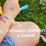 Tatouages éphémères à colorier - Dinosaures | NAILMATIC