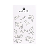 Tatouages éphémères à colorier - Dinosaures | NAILMATIC