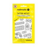 Tatouages éphémères à colorier - Années 70 | NAILMATIC