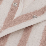 Peignoir éponge - Rayures roses | JOLLEIN