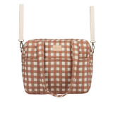 Sac à langer imperméable - Terracotta checks | NOBODINOZ