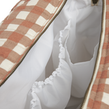 Sac à langer imperméable - Terracotta checks | NOBODINOZ