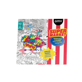Poster géant à colorier - Super Market | OMY