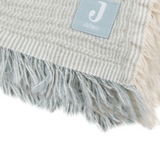 Couverture berceau - 75 x 100 cm - Franges Sea Green | JOLLEIN