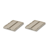 Lot de 2 boîtes de rangement "Weston" S - Sandy | LIEWOOD