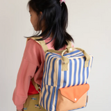 Sac à dos enfant "Envelope" - Stripes Blue Whale | STICKY LEMON