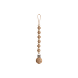 Attache-tétine "Luna" en perles silicone - Faux Wood | MUSHIE