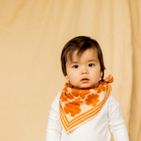 Small foulard Manika - "Flora Bold" Orange | APACHES