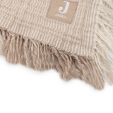 Couverture berceau - 75x100 cm - Franges Biscuit | JOLLEIN