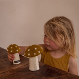 Champignon en feutrine "Dotty" Taille L - Pistache | MUSKHANE