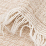 Couverture berceau - 75x100 cm - Franges Biscuit | JOLLEIN
