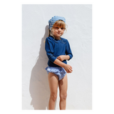 Haut de maillot de bain anti-uv "Valentine" - Indigo | LES PETITS DORÉS
