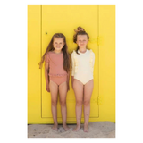 Maillot de bain body "Simone" corail 7/8 ans | LES PETITS DORÉS