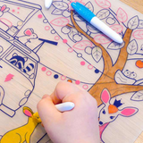 Set à colorier en silicone + 5 feutres - Dream Van | SUPER PETIT