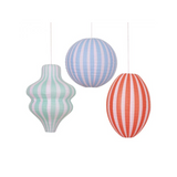 Lot de 3 lanternes en papier - Rayures | MERI MERI