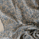 Grand lange coton bio - Blue Flowers | MUSHIE