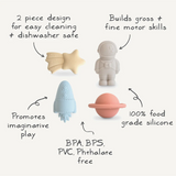 Lot de 4 jouets de bain - Space | MUSHIE