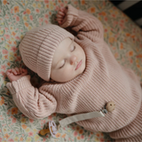 Lot de 2 attache tétines en lin - Blush/Cream | MUSHIE