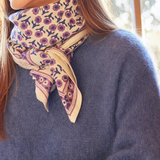 Foulard adulte "Isha" - Cassis | BONHEUR DU JOUR