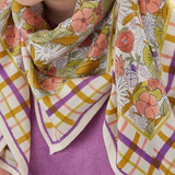 Foulard adulte "Magic" - Garden Violine | BONHEUR DU JOUR