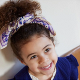 Foulard enfant "Isha" - Cassis | BONHEUR DU JOUR