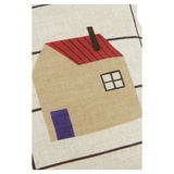 Coussin rectangulaire en lin français "Vibes" - Black Grid Home | NOBODINOZ