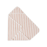Cape de bain en éponge - 75 x 75 cm - Rayures roses | JOLLEIN