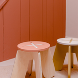 Tabouret pour enfant bois - Terracotta | BABAI