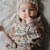 Grand lange coton bio - Retro Flower | MUSHIE