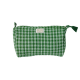 Petite trousse de toilette "Vichy" - Vert | BONHEUR DU JOUR