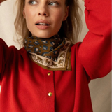 Small foulard Dupitta - "Felinda" tapenade | APACHES