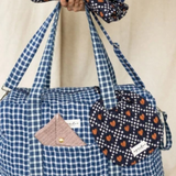 Sac à langer Thaila - "Khadi" Vichy Navy | APACHES