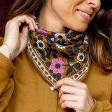 Small foulard Manika - "Coeur" Tapenade | APACHES