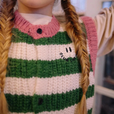 Gilet sans manches Sproet & Sprout | Tricot rayé - Deep green