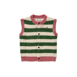 Gilet sans manches Sproet & Sprout | Tricot rayé - Deep green