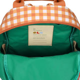 Sac à dos vichy Ole | Petit - Gingham canyon orange