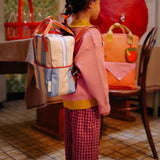 Sac à dos maternelle Sticky Lemon | Petit - Rayures cloud blue et beige