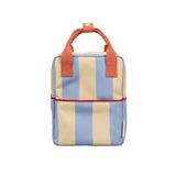 Sac à dos maternelle Sticky Lemon | Petit - Rayures cloud blue et beige